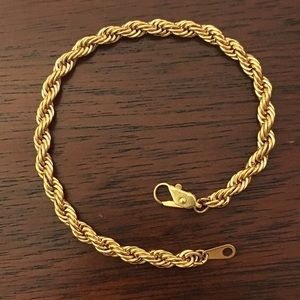 5mm 14k Gold Vermeil Rope Bracelet